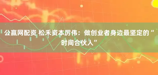 公赢网配资 松禾资本厉伟：做创业者身边最坚定的“时间合伙人”